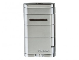 Allume Tabletop Triple Flame Cigar Lighter Silver